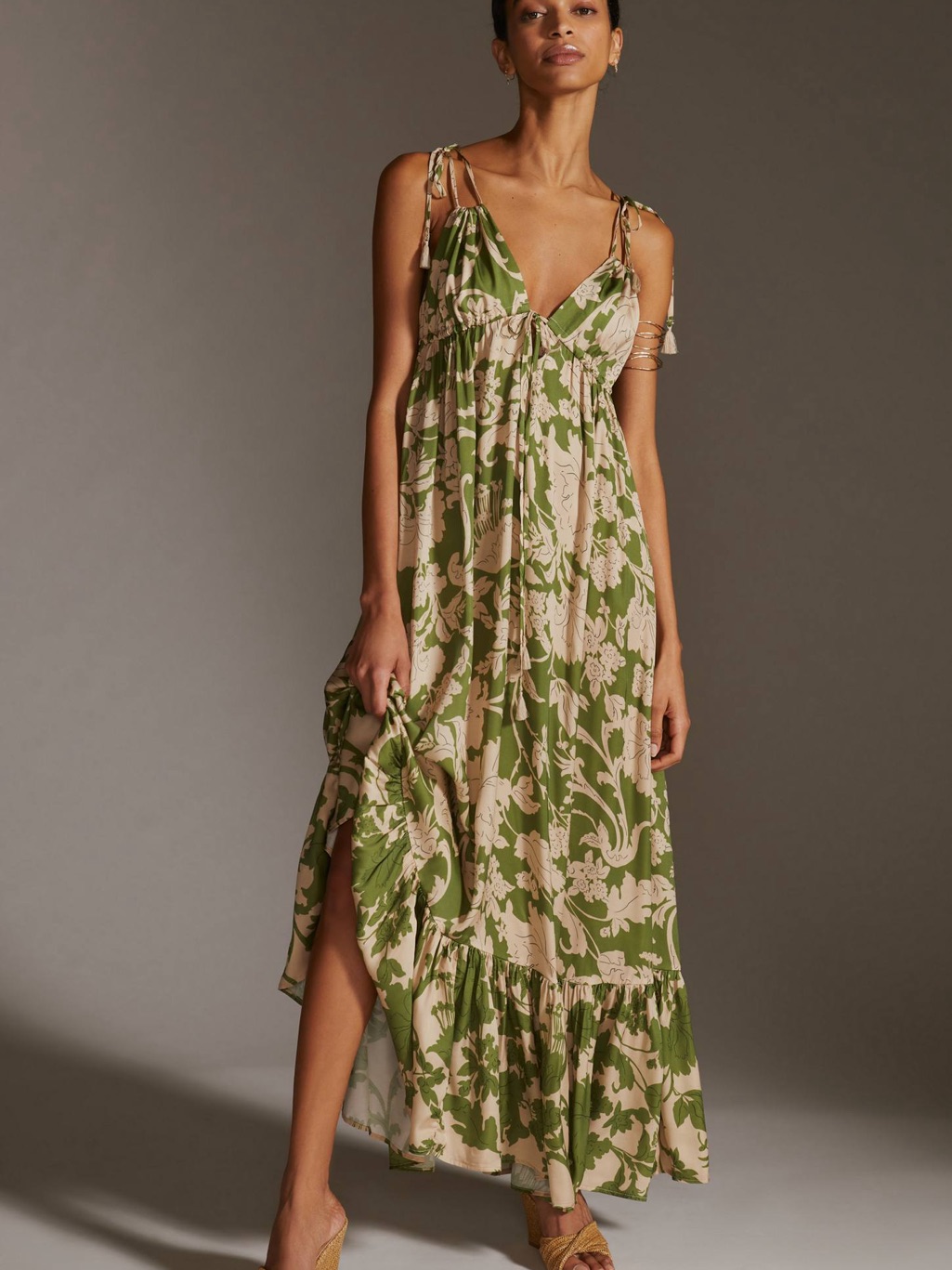 Especia Silky Floral Maxi Dress